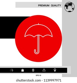 Umbrella line icon
