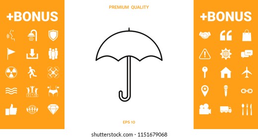 Umbrella line icon
