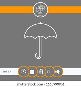 Umbrella line icon