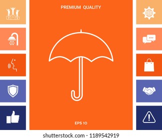 Umbrella line icon
