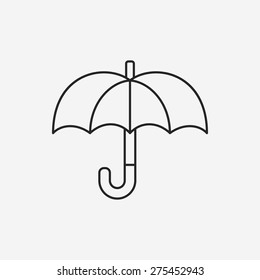 umbrella line icon