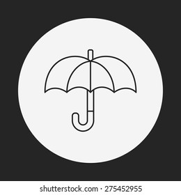 umbrella line icon