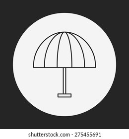 umbrella line icon