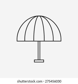 umbrella line icon