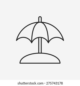 umbrella line icon