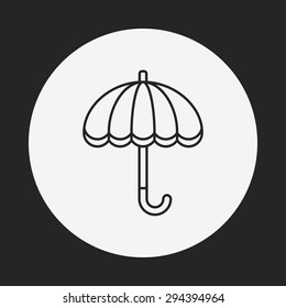 umbrella line icon