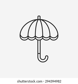 umbrella line icon