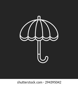 umbrella line icon