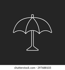 umbrella line icon