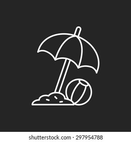 umbrella line icon
