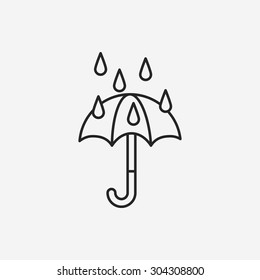 umbrella line icon