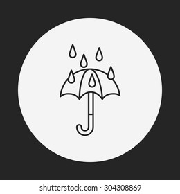 umbrella line icon