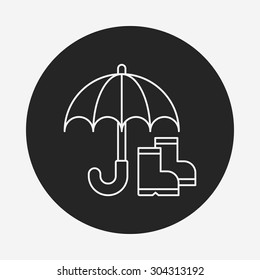 umbrella line icon