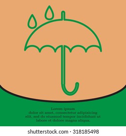 Umbrella line icon