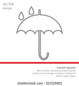 Umbrella line icon