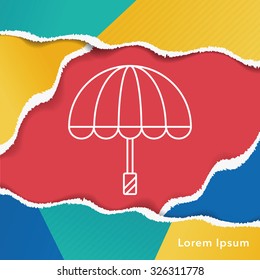 umbrella line icon