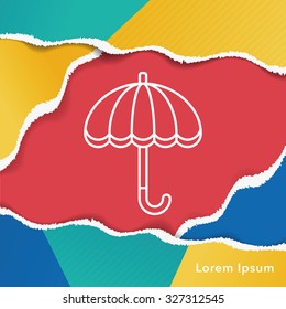 umbrella line icon
