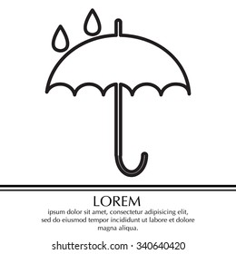 Umbrella line icon