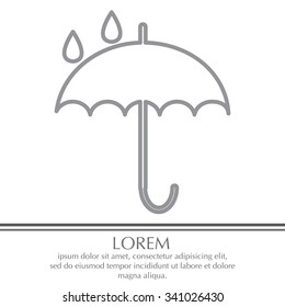 Umbrella line icon