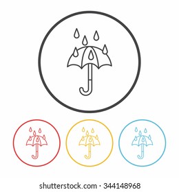 umbrella line icon