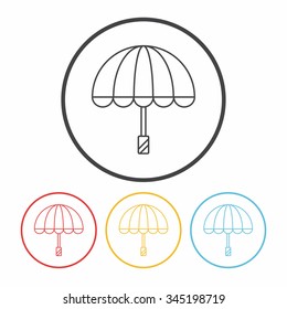 umbrella line icon