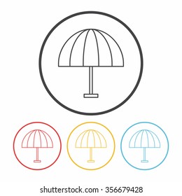 umbrella line icon