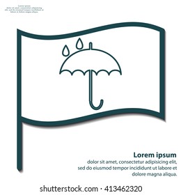 Umbrella line icon