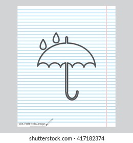 Umbrella line icon