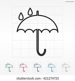 Umbrella line icon