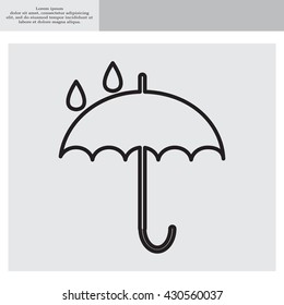 Umbrella line icon