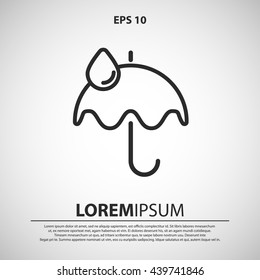 umbrella line icon