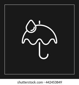 umbrella line icon