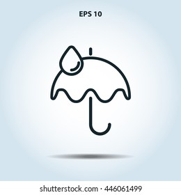 umbrella line icon