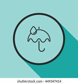 umbrella line icon