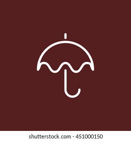 umbrella line icon