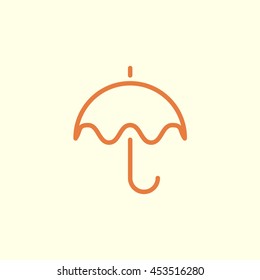 umbrella line icon