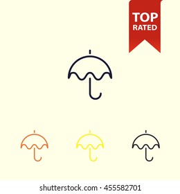 umbrella line icon