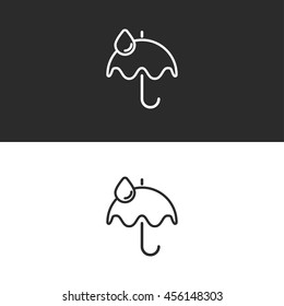 umbrella line icon