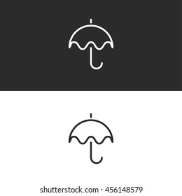 umbrella line icon