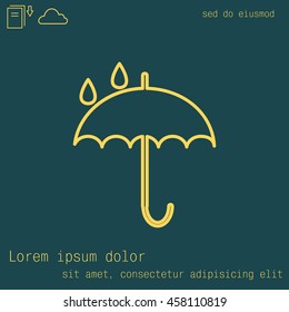 Umbrella line icon