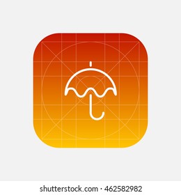 umbrella line icon