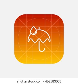 umbrella line icon