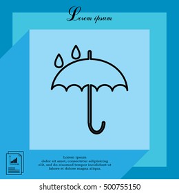 Umbrella line icon