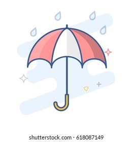 Umbrella line icon.