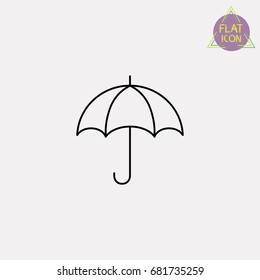 umbrella line icon