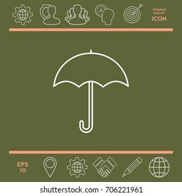 Umbrella line icon
