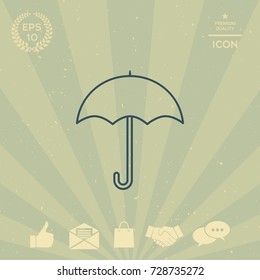 Umbrella line icon