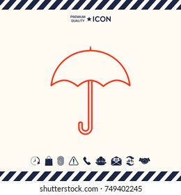Umbrella line icon