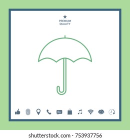 Umbrella line icon