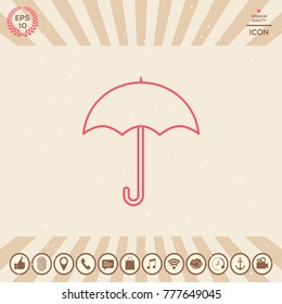 Umbrella line icon